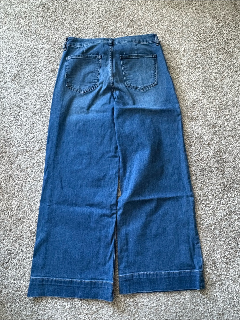 Kut from the Kloth Wide Leg Denim Jeans - Blue Wash - Picture 6 of 10